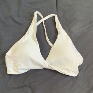White Halter Sports Bra